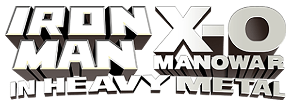 Iron Man X-O Manowar in Heavy Metal logo for Playstation